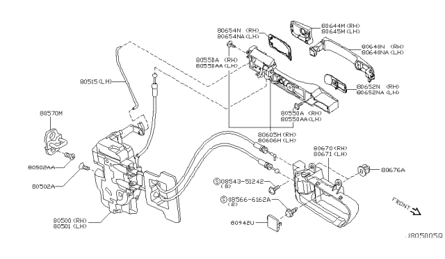 2007 Nissan Murano Bolt Diagram for 0114100471