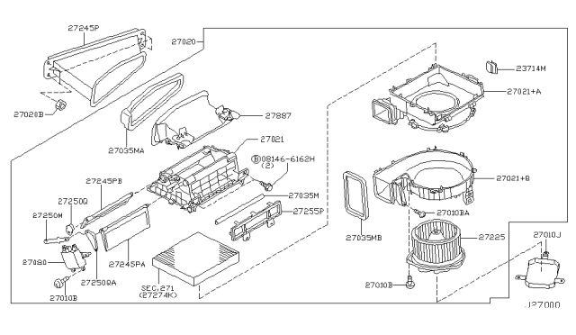 2004 Nissan Murano  Bracket - Electric Unit Diagram for 284529Y010
