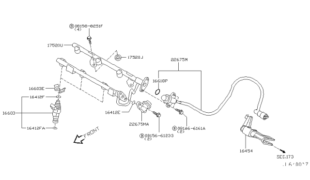 2003 Nissan Murano  Damper Assy-Fuel Diagram for 22675CA000