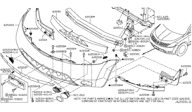 2007 Nissan Murano  Screw Diagram for 083605302C
