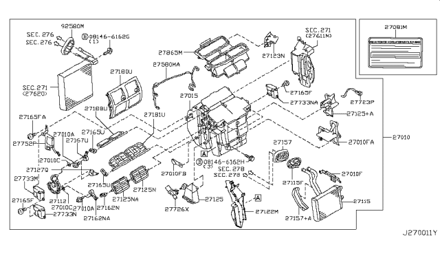 2005 Nissan Murano  Screw Diagram for 271992J000