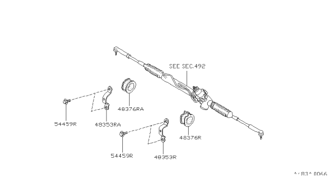 1996 Nissan Pathfinder  Insulator Diagram for 544450W000