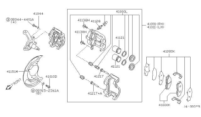 1997 Nissan Pathfinder  Hardware Kit Diagram for 410800W725