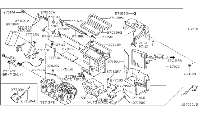 2004 Nissan Pathfinder  Amplifier Assembly Diagram for 285200W004