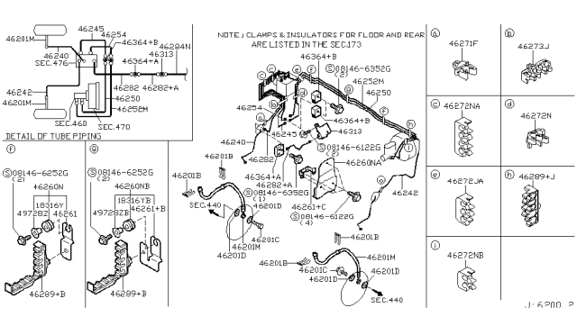 2003 Nissan Pathfinder  Insulator Diagram for 4627201G00