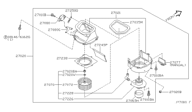 2003 Nissan Pathfinder  Resistance-Electric Diagram for 271500W014