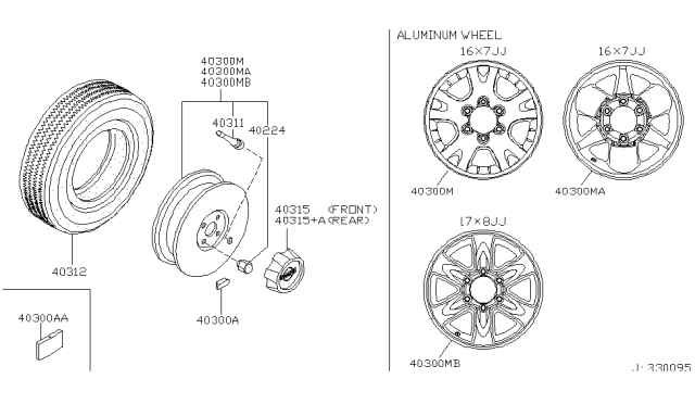 2001 Nissan Pathfinder  Disc Wheel Cap Diagram for 403152W320