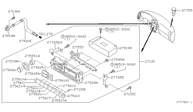 2004 Nissan Pathfinder Sensor-INCAR Diagram for 2772015U00