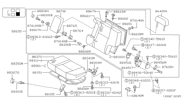 1997 Nissan Pathfinder  Bolt Diagram for 0112106981