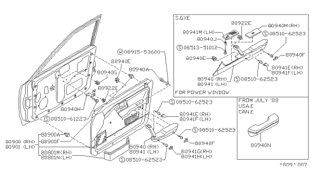 1988 Nissan Stanza  Clip-Beige Diagram for 0155300251