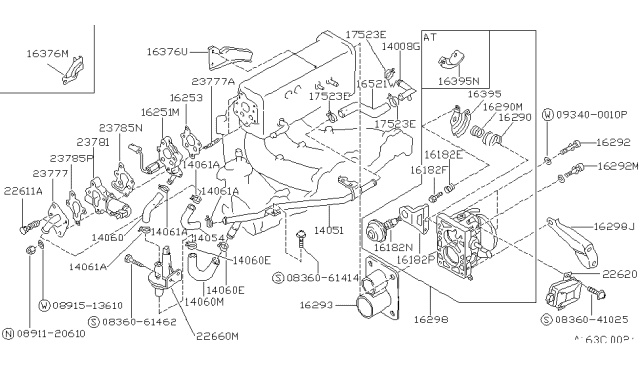 1988 Nissan Stanza Valve Assembly-Aac Diagram for 23781D3561