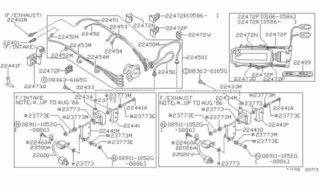 1989 Nissan Stanza  Spark Plug Diagram for 2240101P14