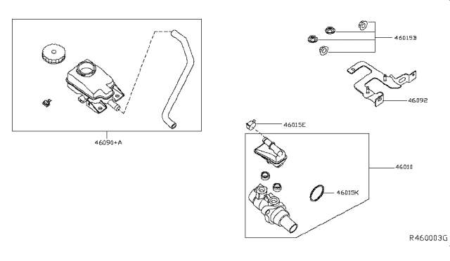 2018 Nissan Murano  Tank-RESEVOIR Diagram for 460915AA0A