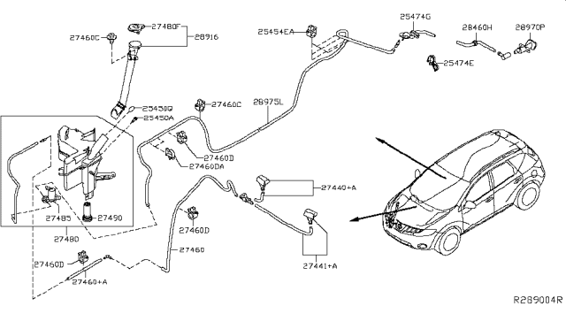 2015 Nissan Murano Clip Diagram for 2894550J00