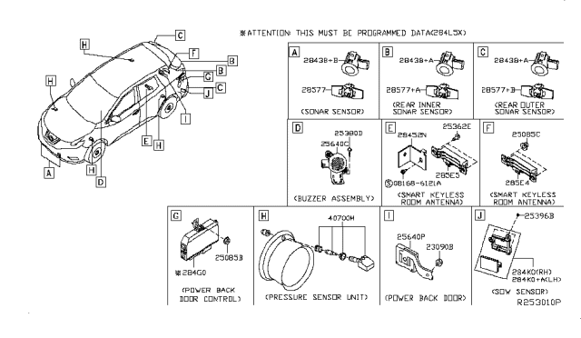 2018 Nissan Murano  Cover Diagram for 285334CC5B