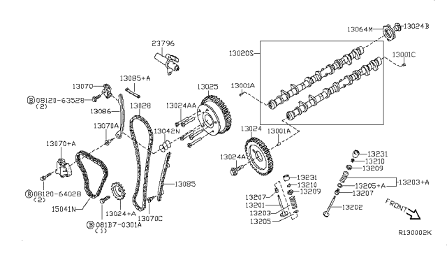 2013 Nissan Altima  Valve-Exhaust Diagram for 132029PA0A