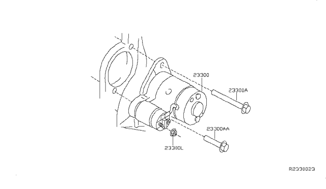 2012 Nissan Altima  Motor Assy-Starter Diagram for 23300JA01B