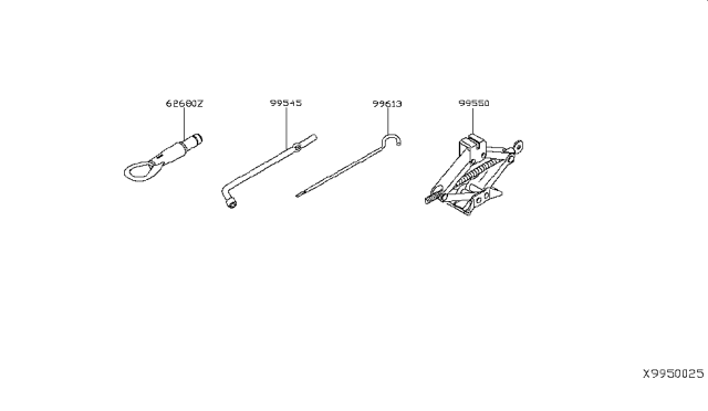 2019 Nissan Kicks  Jack Complete Diagram for 995505RL0A