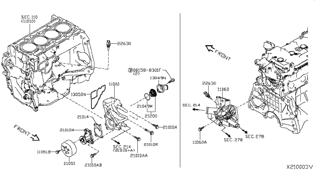 2019 Nissan Kicks Seal-O Ring Diagram for 210495RF3A