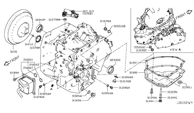 2018 Nissan Kicks Plug-Thread Diagram for 313053XX0A