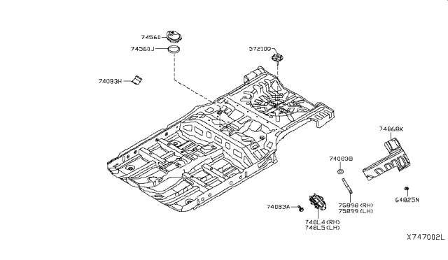 2019 Nissan Kicks Cover-Inspection Hole Diagram for 748485RL0A