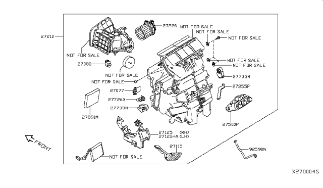 2018 Nissan Kicks  Controller Assembly-Air Conditioner, Manual Diagram for 275105RL0A