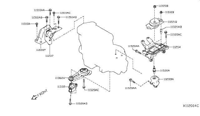 2018 Nissan Kicks  Bolt Diagram for 112983VA2A