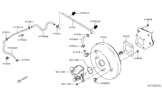 2018 Nissan Kicks Clamp Diagram for 46289AD305