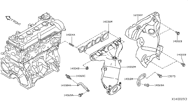 2019 Nissan Kicks Cover-Exhaust Manifold Diagram for 165905RB0A