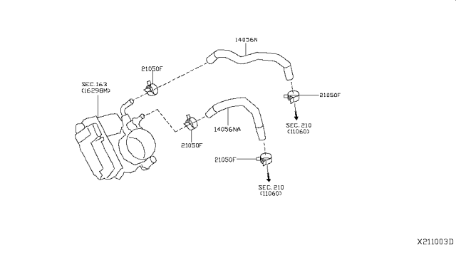 2019 Nissan Kicks  Hose-Water Diagram for 140565RF0B