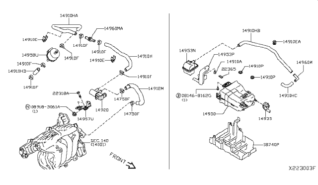 2018 Nissan Kicks  CANISTER Assembly E Diagram for 149509KZ0A