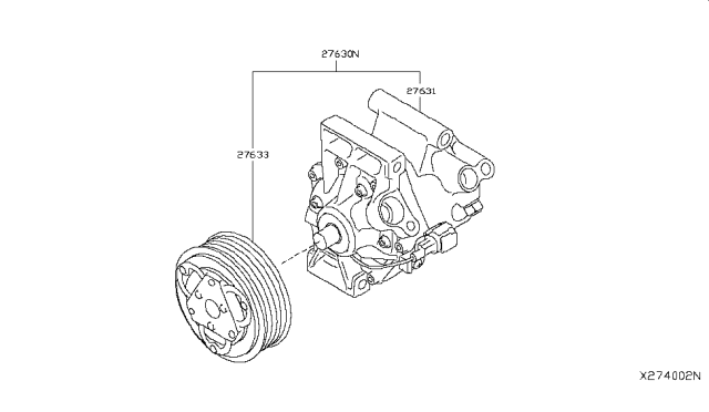 2019 Nissan Kicks  Compressor-Air Conditioner Diagram for 926005RL0A