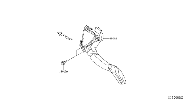 2018 Nissan Kicks  Lever Complete - Accelerator, W/DRUM Diagram for 180025RA0A