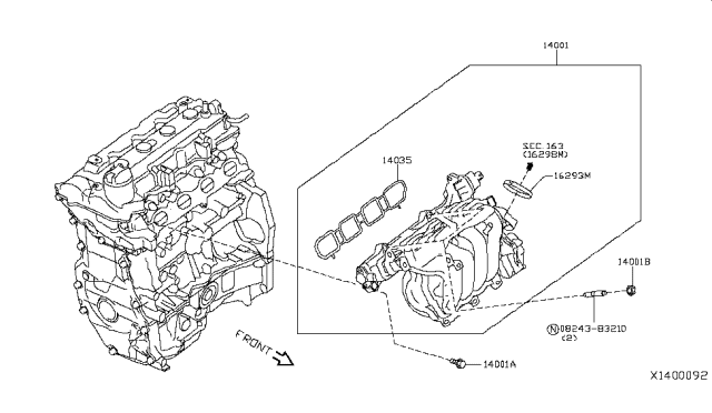 2019 Nissan Kicks  Manifold Assy-Intake Diagram for 140015RL0A
