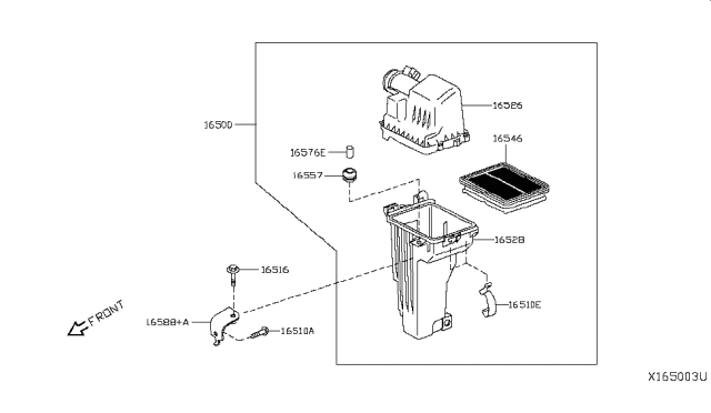 2018 Nissan Kicks  Bracket-Resonator Diagram for 165885RB1A