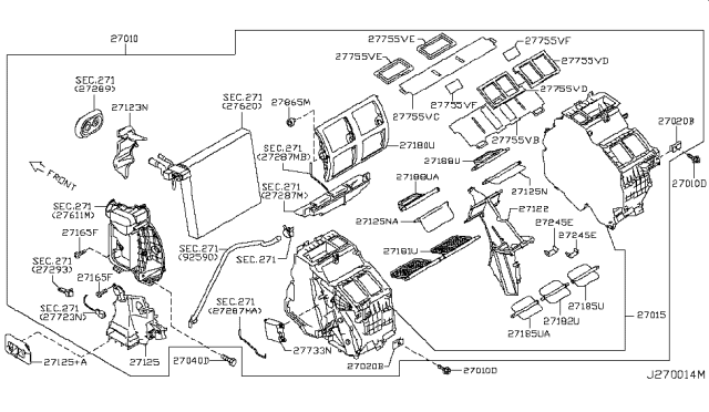 2009 Nissan GT-R  Door Assembly-Vent, NO.1 Diagram for 27181JK60A