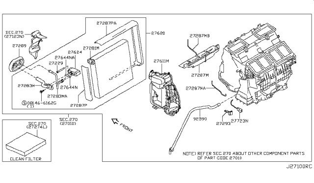 2017 Nissan GT-R  Seal Cooling Unit Diagram for 27287EG10A
