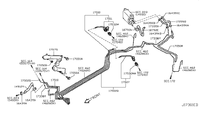 2018 Nissan GT-R  Bolt Diagram for 17598ET000