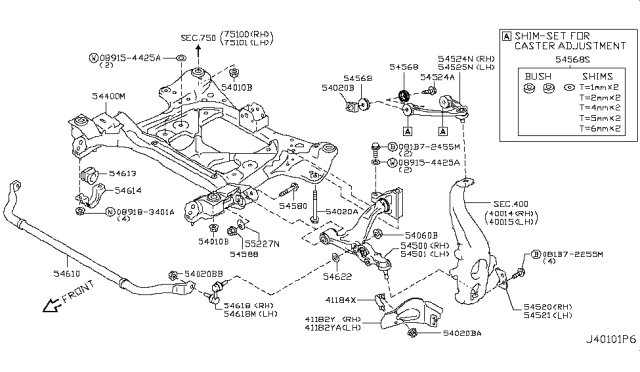 2019 Nissan GT-R  Nut Diagram for 545882Y00A