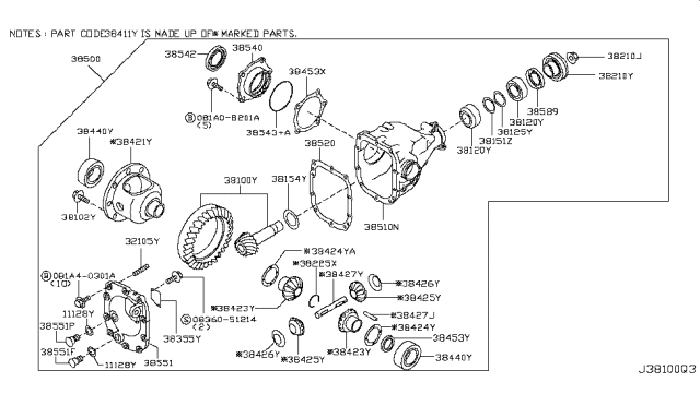 2012 Nissan GT-R  Retainer-Side Bearing Diagram for 38341AR000