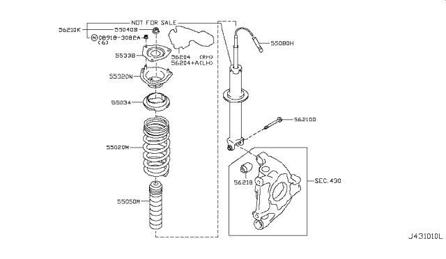 2009 Nissan GT-R  ABSORBER Kit-Shock, Rear Diagram for E6210JF20B