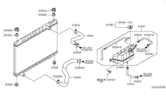 2018 Nissan GT-R  Hose-Reserve Tank Diagram for 21742JF00A