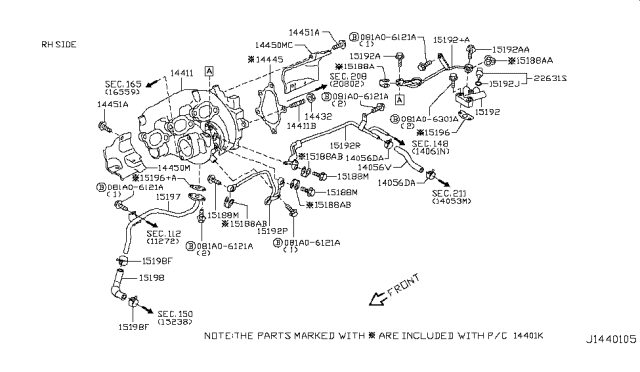 2018 Nissan GT-R  INSULATOR-Heat, Turbine Housing Diagram for 14450JF01A