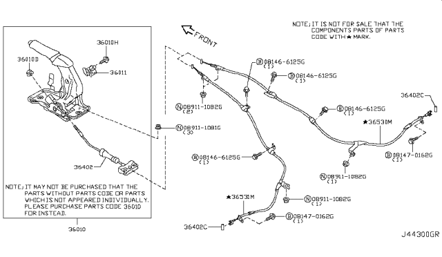 2017 Nissan GT-R Switch Assy-Parking Brake Lamp Diagram for 360114P00A