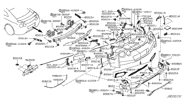 2019 Nissan GT-R  Clip Diagram for 0155309321