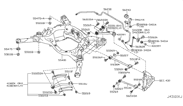 2018 Nissan GT-R Bolt Diagram for 56280JF00A