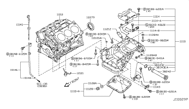 2012 Nissan GT-R  Seal-O Ring, Axle Pipe Diagram for 383430P012