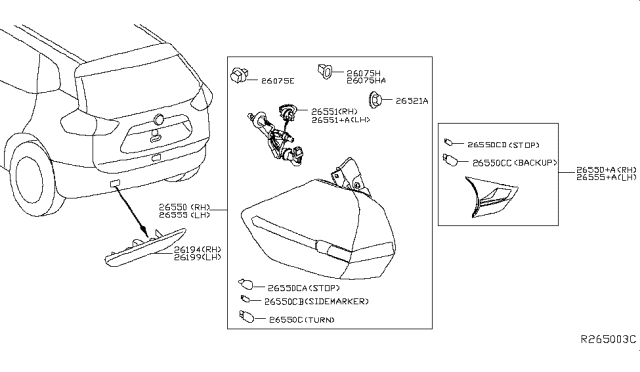 2017 Nissan Rogue  Harness Assembly Diagram for 265515HA0A