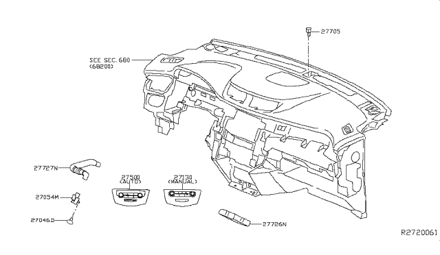 2016 Nissan Rogue Control Assembly Diagram for 275004BB0B