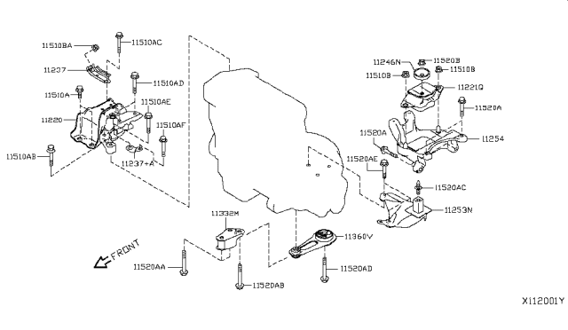 2014 Nissan Versa  Rod Assy-Torque Diagram for 113601HC0B
